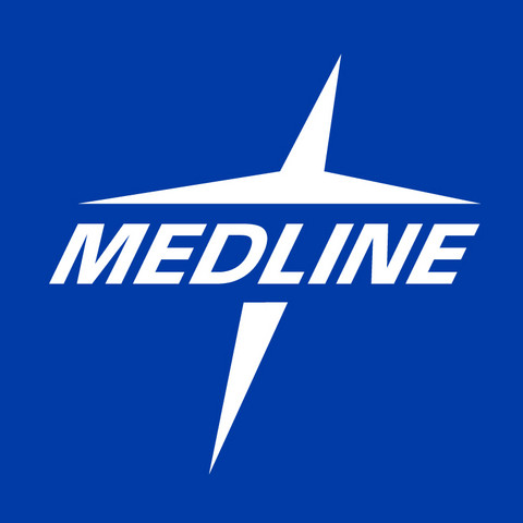Medline logo on a blue background