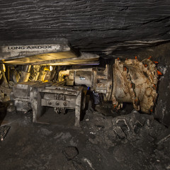 An old machine used for drilling in the Coal Mine.