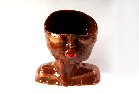 Girl in the flower pot