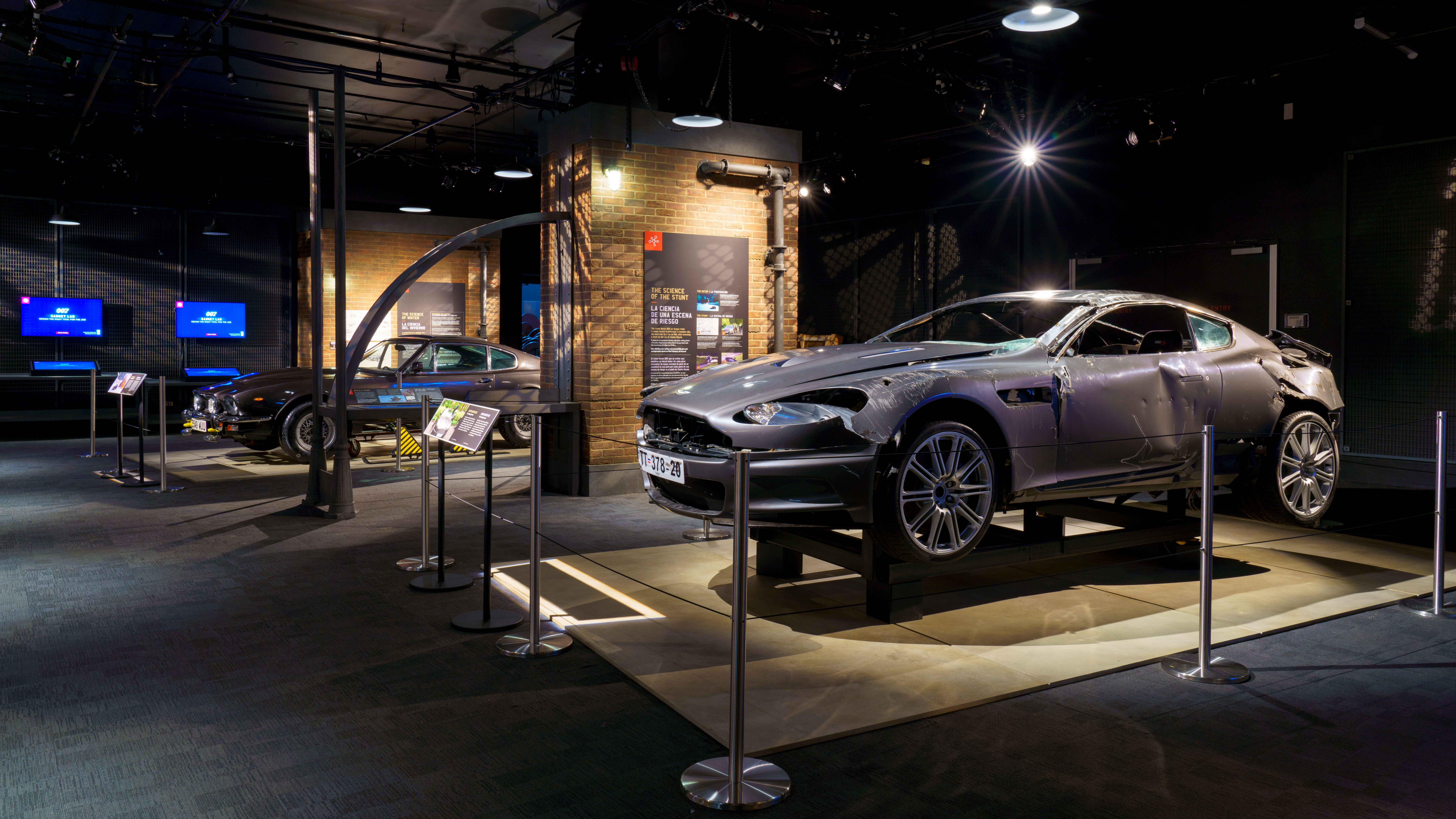 An Aston Martin DBS that was used in a stunt in Casino Royale